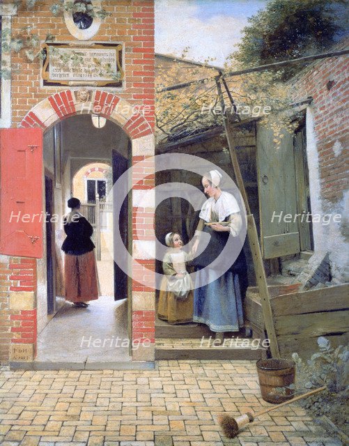 'Courtyard of a house in Delft', 1658. Artist: Pieter de Hooch
