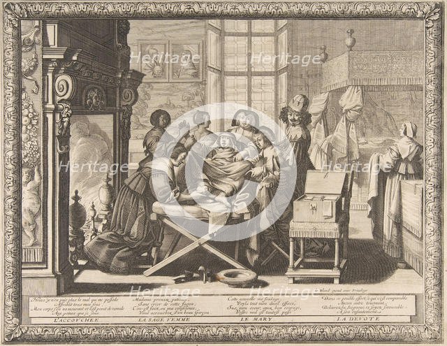 Childbirth, 1633. Creator: Abraham Bosse.