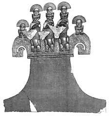 Gold ornaments from the graves of the Incas of Peru - altar-shrine of gold..., 1883. Creator: Unknown.