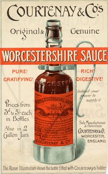Courtnay & Co's Worcestershire Sauce, 1900s. Artist: Unknown