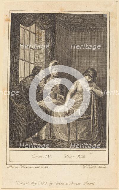 Canto IV, Verse 328, 1803. Creator: William Blake.