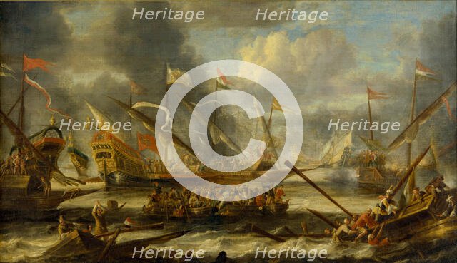 Naval Battle In Turbulent Waters, 1652. Creator: Peeters, Catharina (1615-after 1676).