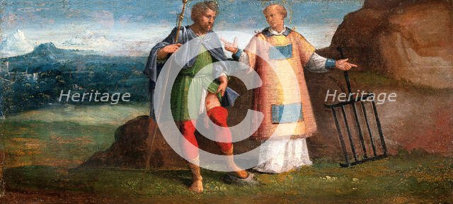 Saint Roch and Saint Laurence, c1530s. Creator: Benvenuto Tisi da Garofalo.