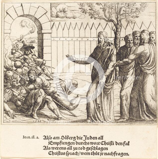 Jesus Identifies Himself before the Arrest, 1548. Creator: Augustin Hirschvogel.