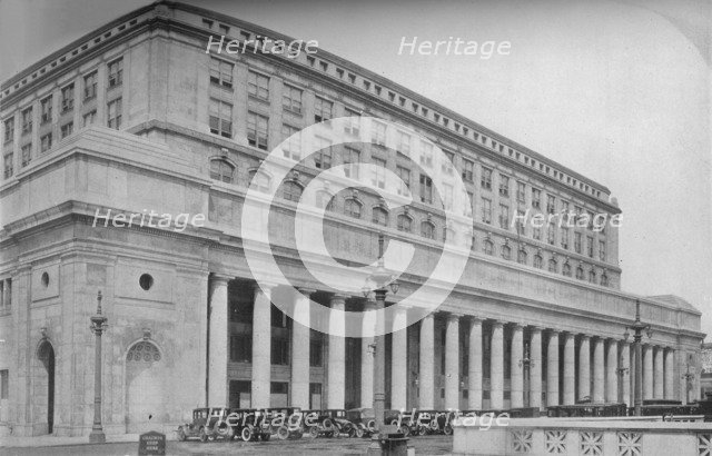 Canal Street facade, Chicago Union Station, Illinois, 1926. Artist: Unknown.