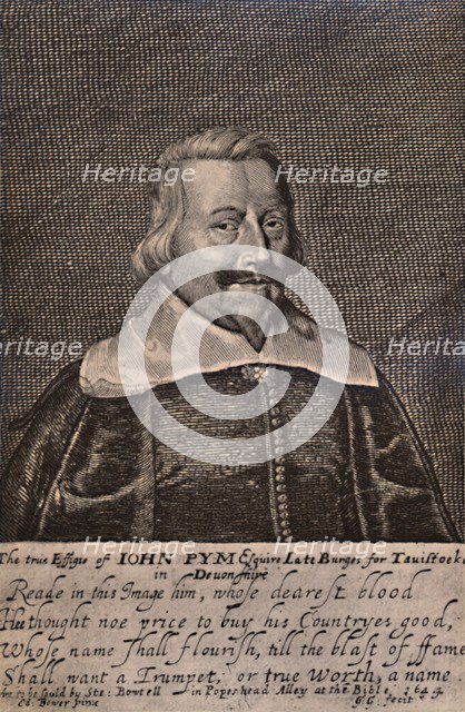 John Pym, English Parliamentarian politician, c1644 (1894). Artist: George Glover.