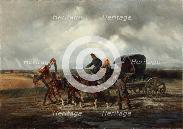 On the road to the tooth puller, 1873. Artist: Sverchkov, Nikolai Yegorovich (1817-1898)