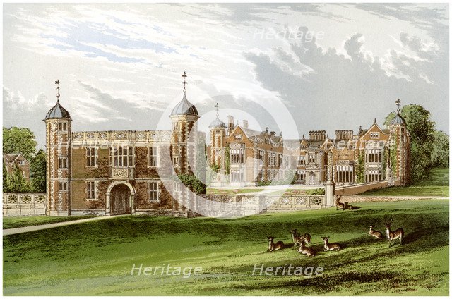 Charlecote Park, Warwickshire, home of the Lucy family, c1880. Artist: Unknown