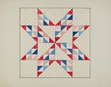 Quilt - "Eastern Star", c. 1940. Creator: Margaret Linsley.