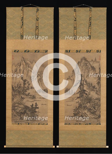 Landscapes of the Four Seasons, late 15th-early 16th century. Creator: Keison.