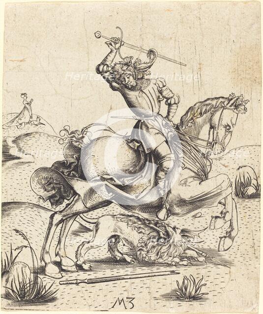 Saint George and the Dragon, c. 1500. Creator: Master MZ.