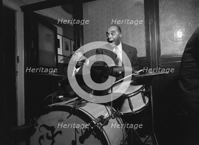 Portrait of Freddie Moore, William P. Gottlieb's office party, Jamaica, Queens, N.Y., ca. 1948. Creator: William Paul Gottlieb.