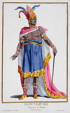 Montezuma, last Emperor of the Aztecs, 16th century (1780). Artist: Pierre Duflos
