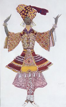 Costume design for the Ballet Blue God by R. Hahn, 1912. Artist: Bakst, Léon (1866-1924)