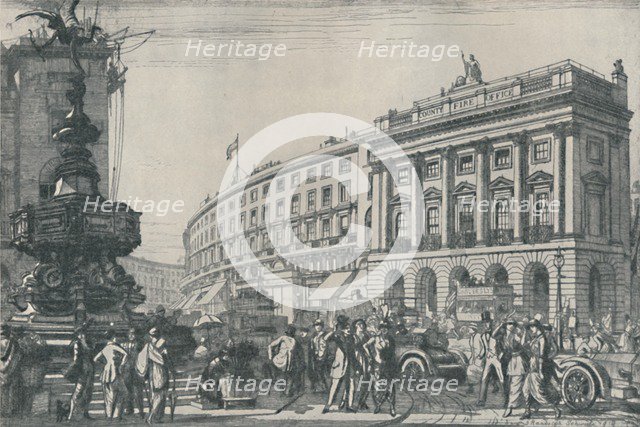 'The Traffic at Piccadilly Circus, 1914', (1920). Artist: Randolph Schwabe.