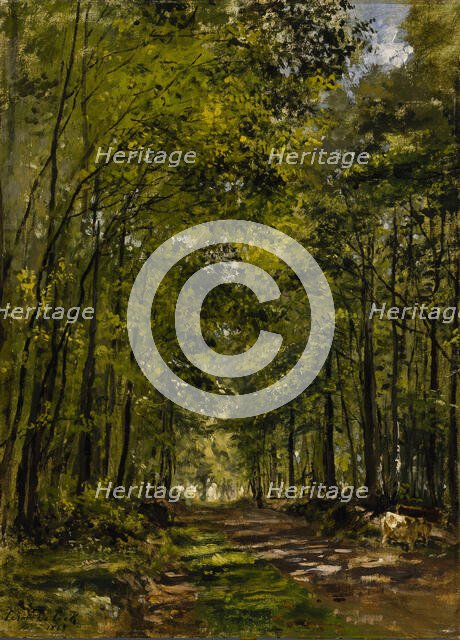 A sunny morning in the forest, 1868. Creator: César de Cock.