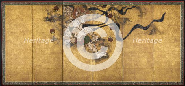 God of Thunder (Raijin), mid-1600s. Creator: Tawaraya S?tatsu (Japanese, died c. 1640), workshop of.