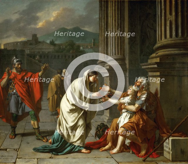 Belisarius Begging for Alms. Artist: David, Jacques Louis (1748-1825)