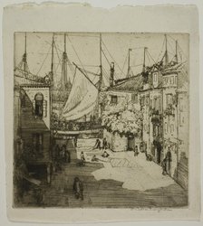 Sail Yard, Venice, 1909. Creator: Donald Shaw MacLaughlan.
