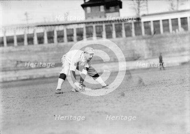 Bill Morley, Washington Al Prospect Wearing Knoxville Reds, Appalacian League Uniform..., ca. 1913. Creator: Harris & Ewing.