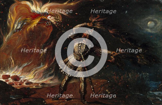 Lemminkäinen and the Fiery Eagle, 1867. Creator: Robert Wilhelm Ekman.