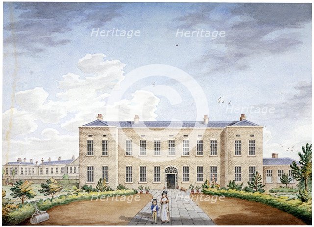 View of the Marylebone Infirmary on Marylebone Road, London, c1830.                                  Artist: Anon