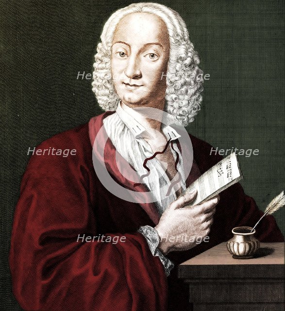 Antonio Vivaldi (1678-1741), 1725. Artist: Morellon de la Cave, François (ca 1700-1755)