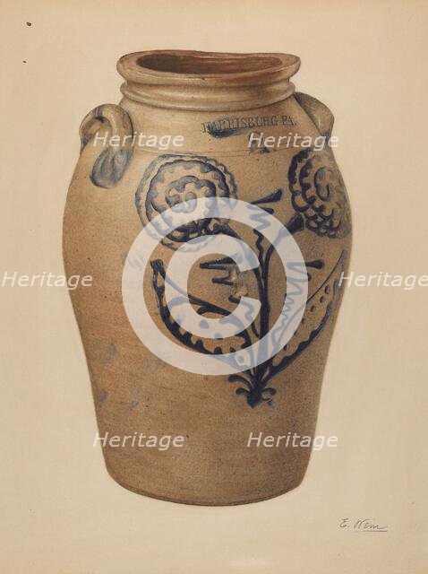 Crock, c. 1939. Creator: Elsie Wein.