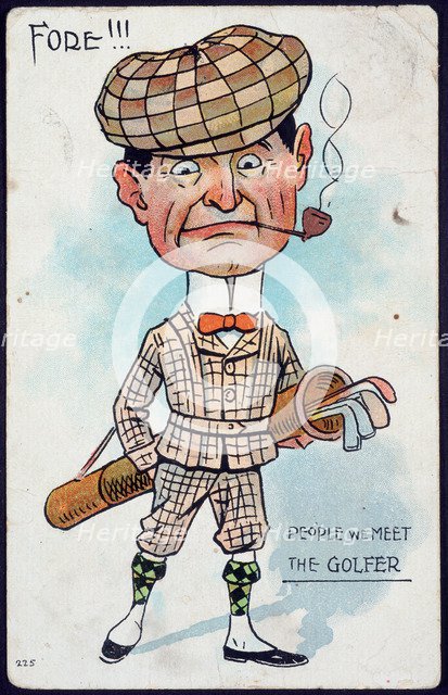 Cigarette card, 'The Golfer', c1910s. Artist: Unknown