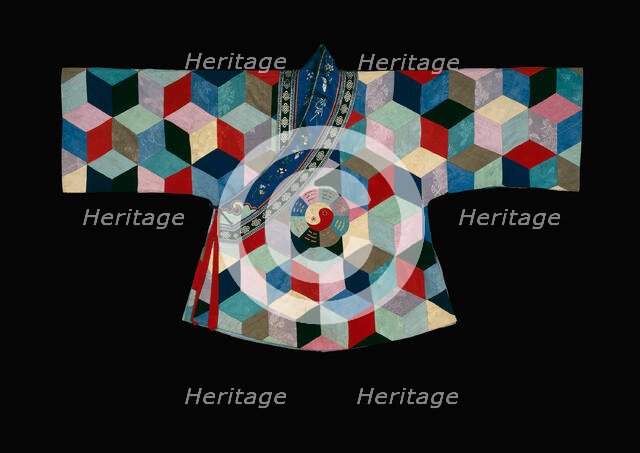 Boy's Baijia Pao ("One Hundred Household" Robe), China, Qing dynasty (1644-1911), 1850/1900. Creator: Unknown.