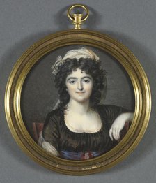 Portrait of a Woman in a Brown Dress, 1795. Creator: François Dumont (French, 1751-1831).