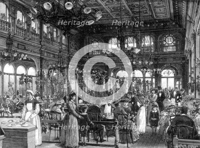 The Duval Restaurant on the Quai de Billy, Paris, 1889. Artist: Unknown
