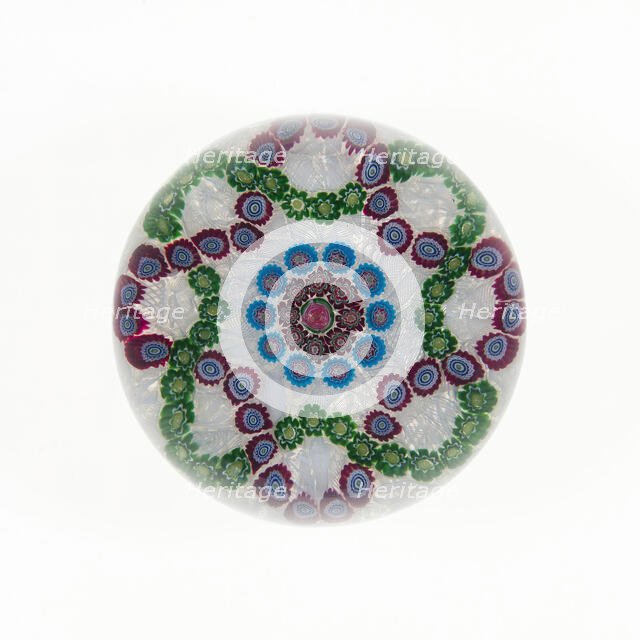 Paperweight, Clichy, c. 1845-60. Creator: Clichy Glassworks.