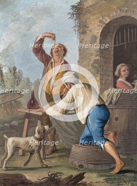 Maccaronaro (macaroni seller), 1799. Creator: Della Gatta, Saverio (Xavier) (1758-1828).