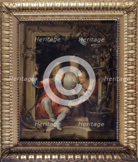 Love in love, between 1695 and 1778. Creator: Franois Eisen.