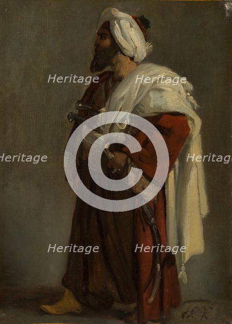 Arab Warrior, ca. 1817-22. Creator: Émile Jean-Horace Vernet.