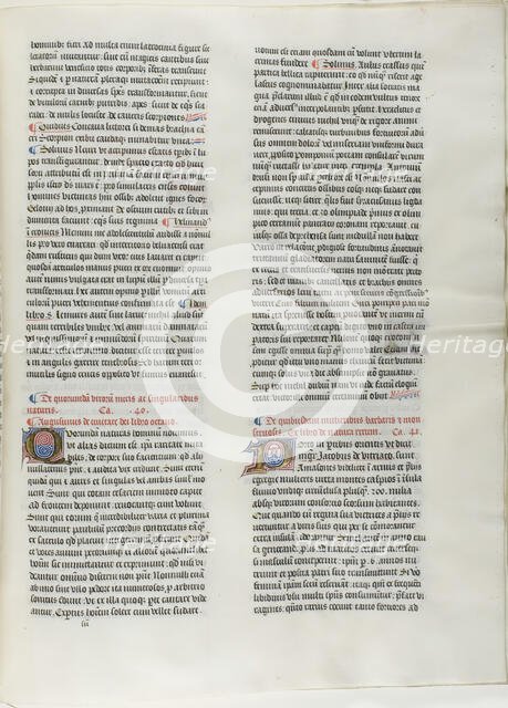 Folio Thirteen from Burchard of Sion's De locis ac mirabilibus mundi, or an Illuminated..., c. 1460. Creator: Burchard of Mount Sion.