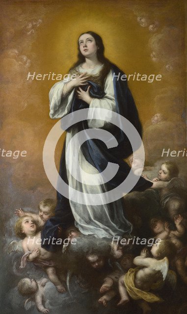 The Immaculate Conception of the Virgin, Mid of 17th cen.. Artist: Murillo, Bartolomé Estebàn (1617-1682)