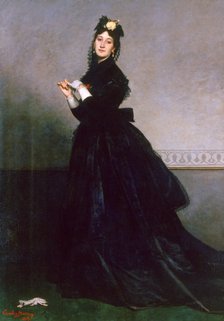 'The Woman with the Glove', 1869. Artist: Charles Emile Auguste Carolus-Duran