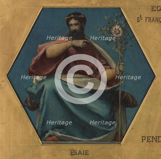 Esquisse pour l'église Saint François Xavier : Isaïe, 1875. Creator: Jules Elie Delaunay.