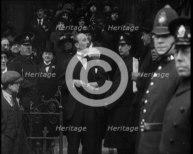 Mr Otho Nicholson After Winning the Westminster Abbey By-Election Making a Speech in Front..., 1924. Creator: British Pathe Ltd.