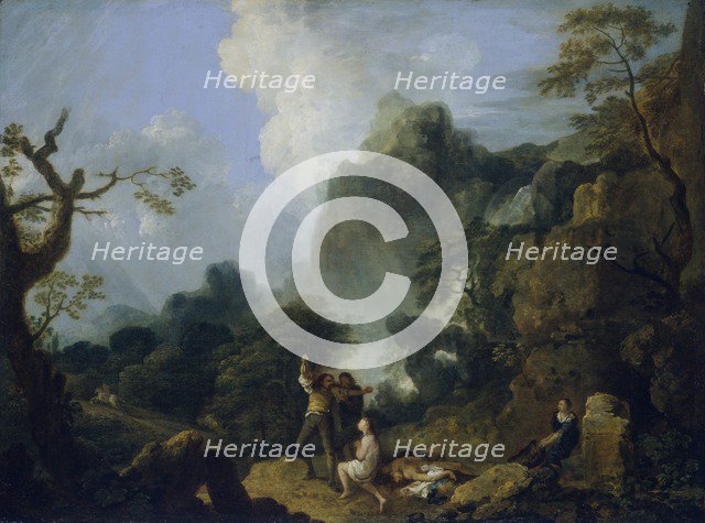 'Landscape with Banditti: the murder', 1723-1782. Artist: Richard Wilson.