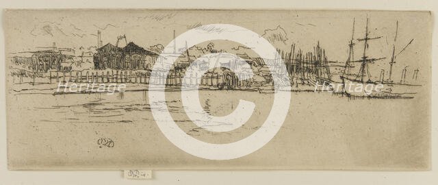 Dry Docks, Southampton, 1887. Creator: James Abbott McNeill Whistler.