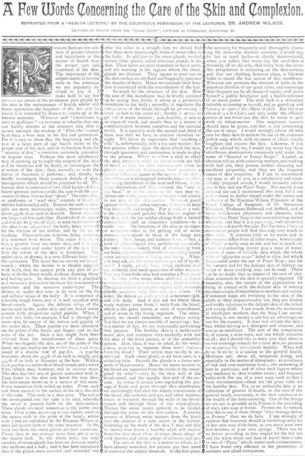 Advertisement for Pears' Soap, 1883. Creator: Unknown.