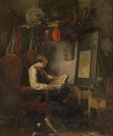 Young Artist in a Studio, 1851. Creator: Ferdinand De Braekeleer II.