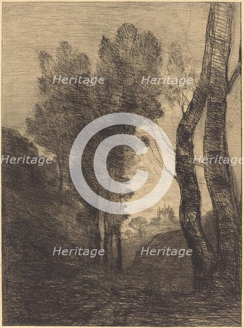 Environs of Rome (Environs de Rome), 1866. Creator: Jean-Baptiste-Camille Corot.