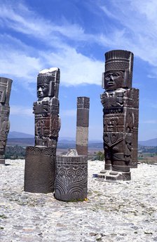 Tula, religious civic center of the Toltec culture founded around 900 BC. JC, under the name Toll…