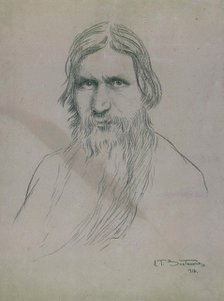 Portrait of Grigori Yefimovich Rasputin (1869-1916), 1916.