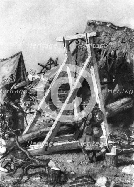 'L'art de Detruire; Le Belier de Margny-Aux-Cerises', 1917. Creator: Unknown.