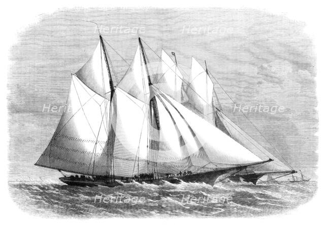 The International Yacht Races: start off the east end of the Isle of Wight, 1870. Creator: Unknown.